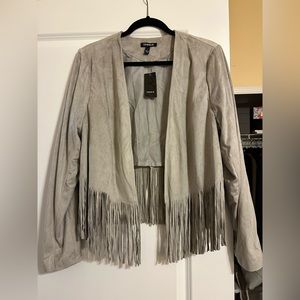 NWT Lightweight faux suede jacket
